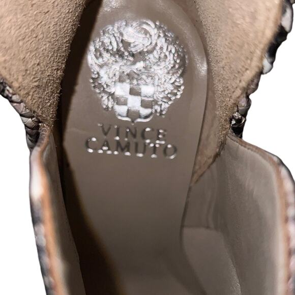NWOB Vince Camuto Delsimba Snakeskin Print Ankle Booties Size 5 Block Heel - Picture 6 of 7